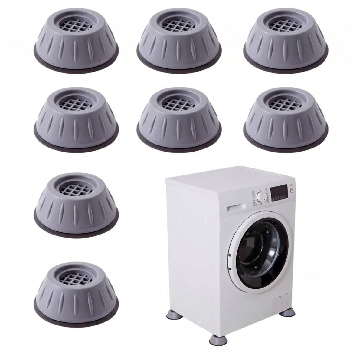 Anti-Vibration Washing Machine Pads – 8 Pack, Non-Slip Shock Absorbing Feet for Washer & Dryer