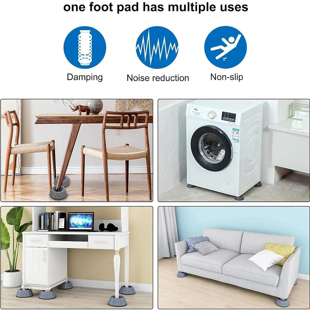Anti-vibration pad shown from the side to illustrate its low-profile height